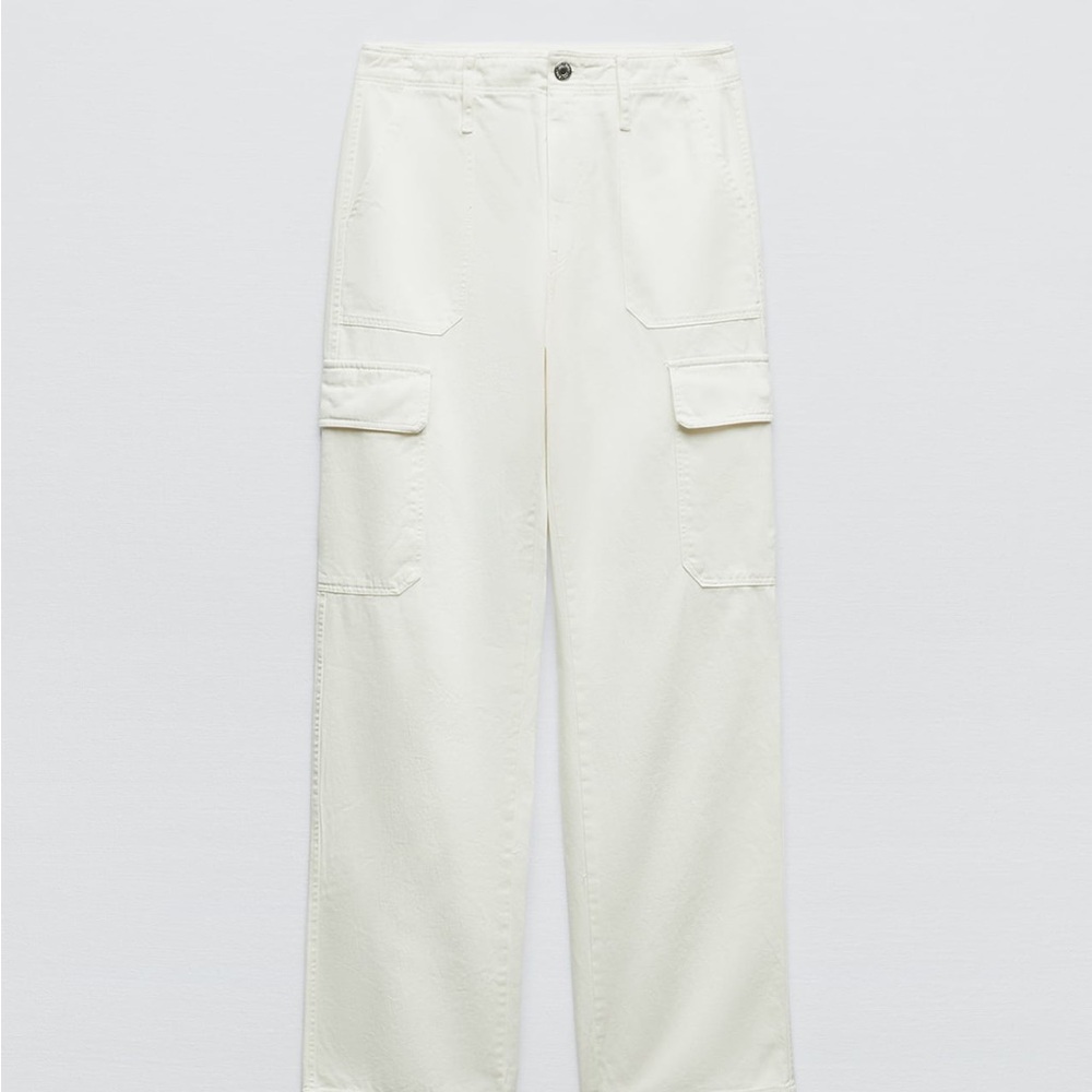 Zara White Cargo Pants